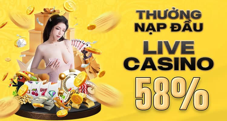 HB88 THƯỞNG NẠP ĐẦU LIVE CASINO 58%